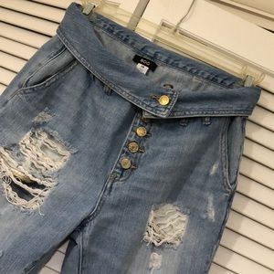 Vintage High waist roll down jeans